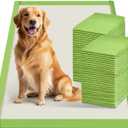 Gardner Pet Dog Pee Pads Extra Large 29"x47", XL Thicker ECO Green Disposable Puppy Training Pads Super Absorbent Full Edge-Wrapping Pad for Dogs, Puppies, Cats, Rabbits (50 Count)