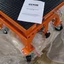 VEVOR Hydraulic Motorcycle Lift Table, 350 lbs Capacity Motorcycle Scissor Jack Lift with Wide Deck, J-Hooks, 4 Wheels, Hydraulic Foot-Operated Jack Stand for ATV Dirt Bikes
