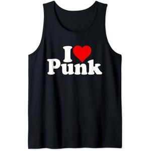 I LOVE HEART PUNK PUNK ROCK MUSIC CULTURE ANTI-ESTABLISHMENT Tank Top Size S
