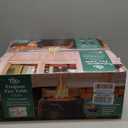 TIKI Propane Fire Pit Glass Surround Attachment, 15.8" Round Tempered Glass Wind Guard, Clear