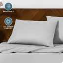 Bare Home Microfiber Pillow Cases - King 20x36 - Cooling Pillowcases - Double Brushed - Easy Care - Envelope Closure (King Pillowcase Set of 2, Cloud Grey)