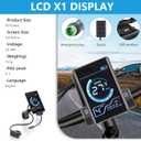 Bike Display LCD Waterproof 5 Pin X1 LCD Control Panel Bike Screen 24V 36V 48V,Speedometer Electric Mountain Bike, Replacement Scooter Dashboard (9x9.5cm) Display to Enrich Cycling Journey