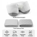 Ergonomic Memory Foam Support Pillow & Travel Mattress Pad Set – Portable Body & Neck Cushion with Adjustable Strap and Breathable Washable Covers, Support Pillow: 14" L × 12" W × 5" H