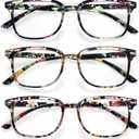 5 Pack Reading Glasses Blue Light Blocking for Women,Computer Readers with Spring Hinge, + 2.25
