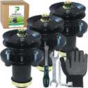 3 Pack Pre-Greased 539131898 Spindle Assembly with 532173434 Spindle Pulley for Husqvarna GT48DXLS, LGT48DXL, TS248G, TS348, TS348D, TS348XD, YT48DXLS, GT 48 DXLS, TS 248 G, TS 348 D Tractors