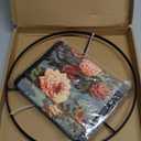 Lampshade E27 Vintage Bamboo Lampshade Flower Pattern Lantern Shade Cover Light Accessory for Pendant Table Lamp Floor Light (C)