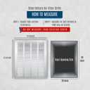 Fits 20x30 Duct Opening | Filter Included Steel Return Air Filter Grille by Handua [Removable Door] | Vent Cover Filter Grill | White | Outer Dimensions: 22 5/8"W X 32 5/8"H
