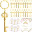 Ferreve 50 Sets Baby Shower Bottle Opener Favors Included Bottle Opener Keychain Crown Charms Keychain Thank You Cards Organza Bags Baby Shower Return Gifts for Guests