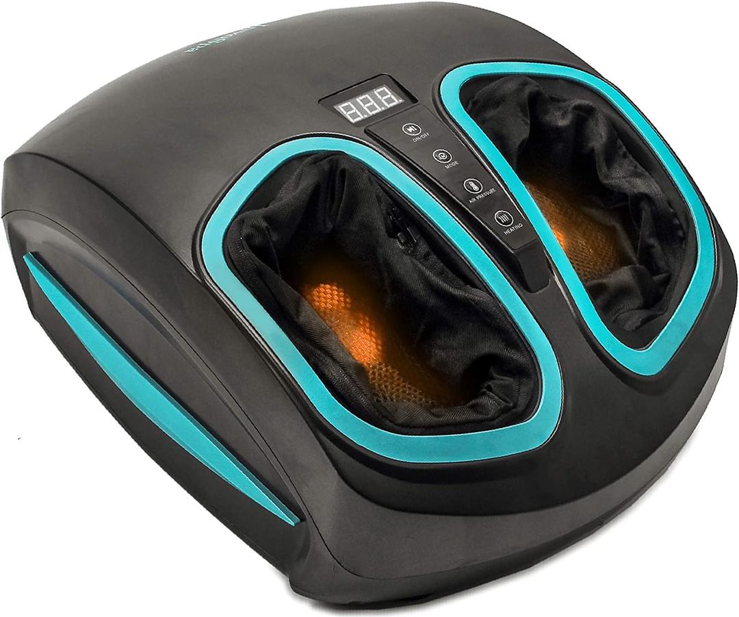 InvoSpa Shiatsu Foot Massager Machine with Heat - Electric Deep Kneading Heated Foot Massage - Circulation, Legs, Plantar Fasciitis, Neuropathy Pain Spa Feet Massager Stocking Stuffers