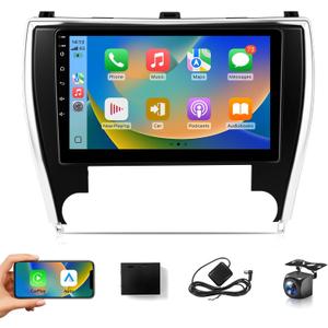 Car Stereo for Toyota Camry 2015 2016 2017 Radio, Wireless Carplay Android Auto,10.1inch IPS Touch Screen for Camry Headunit with Mirrorlink FM RDS DSP GPS WiFi Bluetooth Backup Camera(2G+32G)