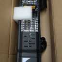 1500W Infrared Patio Heater, IP65 Waterproof Outdoor Electric Heater with Remote, 4 Heat Levels, 24H Timer, Memory Function, Fast Heating for Garage, Backyard, Black