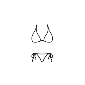 Women Two Piece Swimsuit Sexy Swimwear Halter String Triangle Bikini Sets, Size M