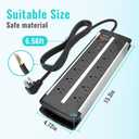 Wide Spaced Surge Protector Power Strips,12 Outlets with Surge Protection, 6.6ft Heavy Duty Extension Cord,15A/1875W for Meeting Room,University Dormitories, UL Listed