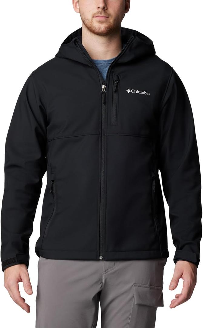 Columbia Men's Ascender II Hooded Softshell Rain Jacket (XX-Large, Black)