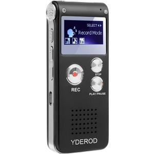 8GB Digital Voice Activated Recorder for Lectures, Meetings, Interviews - HD Sound Mini Portable Audio Recorder with Playback, USB, MP3, A-B Repeat