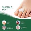 Pinky Toe Separators 12-Pack - Gel Toe Spacers for Overlapping Toes, Small Toe Corrector for Women and Men, Preventing Rubbing & Relieve Pressure