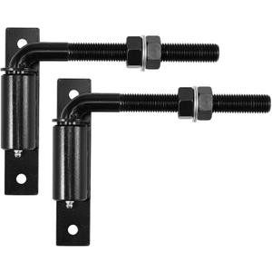 J Bolt Gate Hinge Heavy Duty with Hole Base for Wooden and Iron Gate Up to 1100 Pounds, Lubricated Ball Bearing Hinge 2 Pack (3/4" Type)