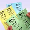 NextDayLabels - 8-1/2 x 11 Laser and Inkjet Printer Postcards 4 up Per Page, (4-1/4" x 5-1/2" Each Card After Perf) 50 Sheets / 200 Cards - Canary