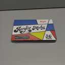 alchilalart Acrylic Paint Markers, 24 Color Fine Tip Permanent Acrylic Paint Pens For Rock Painting, Canvas, Wood, Glass, Ceramic, Fabric, Plastic, Egg, Scrapbook, Art Painting Supplies Kit