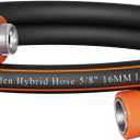 Giraffe Tools Leader Hose 5/8 inch x 5ft for Garden, Short Heavy Duty Water Hose, Lightweight & Flexible Hybrid Hose with Male to Female Fittings & Swivel Handle