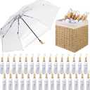Aodaer 39.4 Inch Travel Umbrella, Foldable Lightweight Umbrella with Storage Box, Auto Open Close Wedding Umbrellas for Wedding Dating Rain Travel