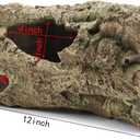 Reptile Terrarium Hideout Decor, Resin Wood Hide Decor for Reptiles, Fish, Amphibians, Small Animals (Large)