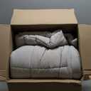 COHOME Quilted Queen Size Comforter - All-Season Down Alternative Duvet Insert - Luxury Hotel Winter Warm Light Grey Comforter with Anti-Clump Tech & 8 Tabs - Gift for Women & Men(88"x88")