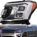 Headlight Assembly Driver Side Halogen Compatible with Expedition XLT Limitated 2018-2020 Front Headlamp Left JL1Z13008J