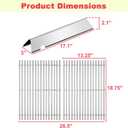 SUS 304 Genesis II 300 Grill Parts Kit for Weber Genesis II/LX GS4 300 Series Grills Genesis 2 E-325 E-310 E-330 E-315 S-310 S/E-335 SE-335 SE-310 Parts, 66095 Grill Grates 66032 Flavorizer Bars