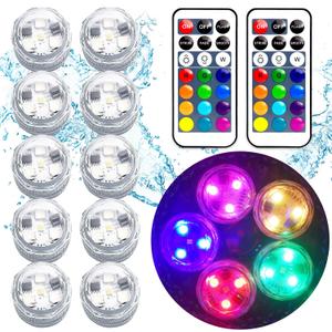 Mini Submersible LED Lights,Small Waterproof LED Tea Lights Candle with Remote battery led Operated,RGB Color Changing for Vase Home Party Wedding Table Centerpieces Fountain Halloween Lantern