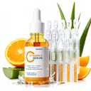 Vitamin C Facial Serum, Anti Aging & Wrinkle With Natural Vitamin C, Sodium Hyaluronate, Skin Brightening Face Serum for Dark Spots, Fine Lines & Wrinkles, All Type Skin Care 1 fl.oz+ 0.05 fl.oz x 10e