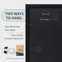 24x36 Poster Frame 3 Pack - Black Woodgrain, Solid Wood Picture Frame, Wall Gallery Frame - Wall Hanging