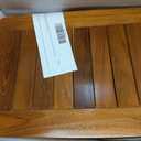 20" Premium Teak Shower Bench with Shelf & Handle, Solid Teak Shower Stool, Durable Wooden Waterproof Seat for Inside Shower, Teak Wood Bench for Bathroom, Indoor & Outdoor Use