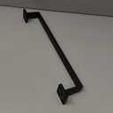 20 Inch Bathroom Towel Bar SUS304 Stainless Steel Matte Black Towel Holder Wall Mounted Heavy Duty Towel Rack Bathroom Towel Rod Modern Square Base Design(1, Matte Black, 20 Inch)