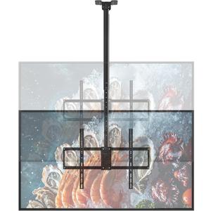50-100'' Swivel TV Ceiling Mount, up to 176lbs, 45.3-66.9'' Adjustable Height Hanging TV Mount, Fits Pitched/Vaulted Roof, Max VESA 800x600 mm