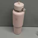 Hydro Flask Travel Water Bottle - Insulated Stainless Steel - Wide Straw Lid, Non Spill, Leakproof in 40 Oz Trillium Pink