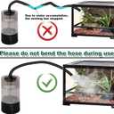 4L Reptile Humidifier Fogger with Extended Hose - Adjustable & Quiet Fogger/Mister for Chameleon, Bearded Dragon, Amphibians - Large Capacity(Black)