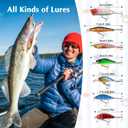 Advent Calendar Fishing Christmas Countdown, 24 Days of Lures and Tackle, Christmas Countdown Gift Blind Box for Father Grandpa Brother