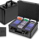 Graded Card Storage Box, Top Loaders Storage Case, Sports Trading Card Box, Cards Slab Case PSA MTG CSG BGS SGC Magnetic Holder, Waterproof Carrying Collector Storage Boxes (Large)