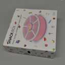 Snack Rotator Container Reusable Snack Box with 5 Compartment Dispenser and Lid, Color Matching Opening Lid, BPA and PVC Free, for Home, School, Travel (1 Pack- Blue)