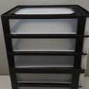 IRIS USA Craft Plastic Organizers and Storage, Rolling Storage Cart for Classroom Supplies, Storage Organizer for Art Supplies, Drawer Top Organizer for Small Parts, 6 Drawer, Black/Pearl