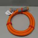 YAMATIC Heavy Duty Short Garden Hose 5/8 in x 5 ft with Swivel Fitting, Super Flexible Leader hose,All-weather, Lightweight, Burst 600 PSI (Orange)