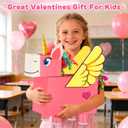 2 x Gloween Valentines Day Boxes and Cards for Kids Classroom School Exchange, Great Valentines Gifts Party Favors for Boys Girls (1 Unicorn Box, 32 Valentine Cards, 1 Teacher Card)