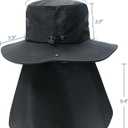 NPJY Sun Fishing Hats with Neck Flap for Men Women UV Sun Protection Safari Hat Wide Brim Bucket Hat