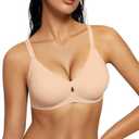 LetsJoli Wireless Bras for Women No Underwire Jelly Bras Seamless Push Up Full Coverage Bralettes Comfortable Everyday Bra (XL)