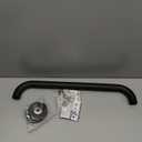 16 Inch Matte Black Shower Grab Bar1" Diameter, iMomwee Stainless Steel Elderly Safety Bars, Bathroom Shower Balance Bar, Wall Handrail Support, Handicap Senior Disabled Pregnant Assist Bath Handle