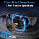 RIOWOIS Sound Bar for Smart TV, Bass Boost and Crisp Vocals,Bluetooth Soundbar for TV/PC/Gaming/Projectors,Optical/AUX/Wall Mount,17inch
