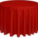 Lann's Linens - 120" Round Premium Tablecloth for Wedding/Banquet/Restaurant - Polyester Fabric Table Cloth - Red