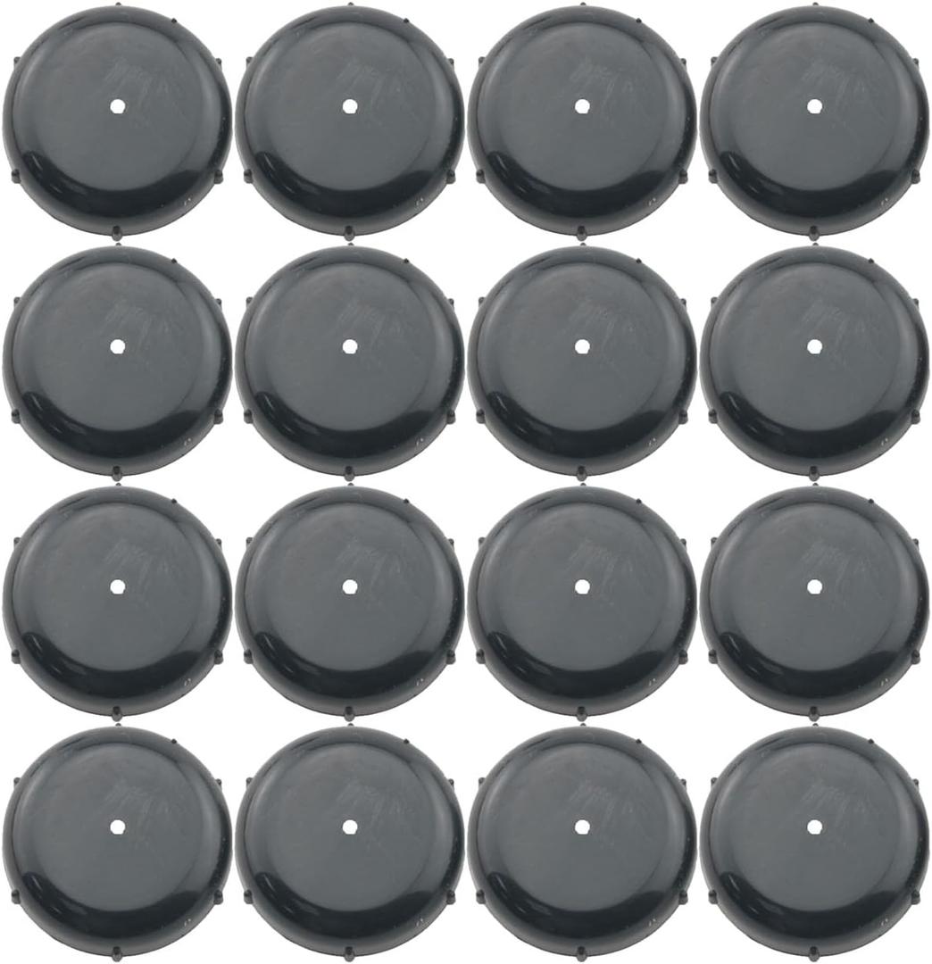 16PCS Patio Furniture Leg Caps 1-1/2 Inch Black Round Plastic Outdoor Chair Protective Cover Non Slip Feet Pad