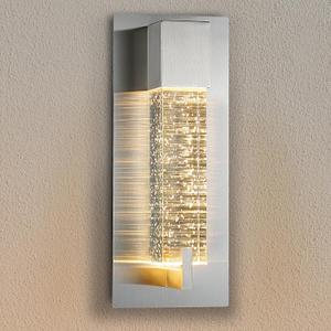 WOSHITU LED Wall Sconce Light: 11 Inch Nickel Modern Sconces Wall Lighting 3000K Dimmable Crystal Wall Lamps Indoor Bathroom Sconce Wall Mount Light Fixtures for Living Room/Bedroom/Hallway